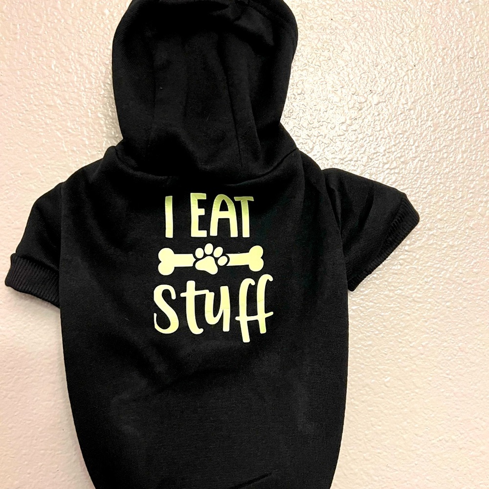 Dog hoodie - I eat stuff